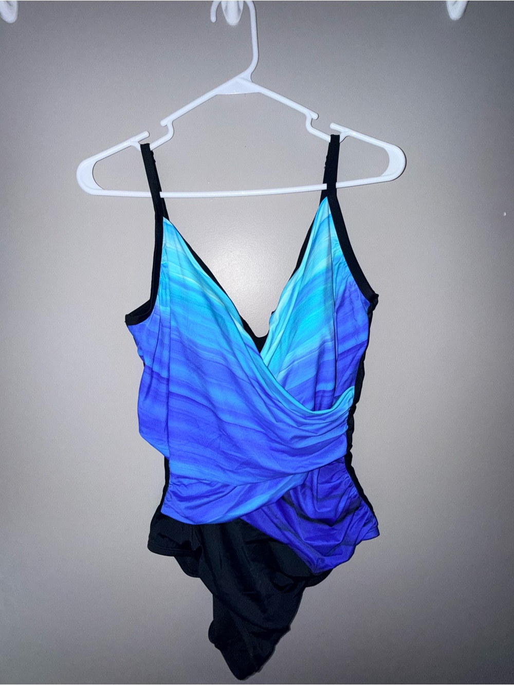 Miracle Blue and Black One-Piece Swimwear